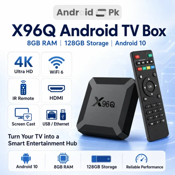 X96Q Android TV Box 8GB RAM 128GB ROM – Android 10 with HiSilicon